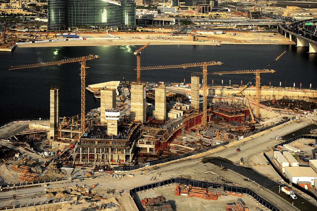 L68B mast sections stacked in HOE's Dubai parts depot